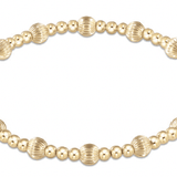 Extend Dignity Sincerity Pattern 5mm Bead Classic Gold Bracelets enewton