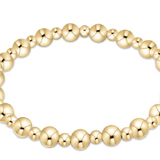 Extends Classic Grateful Pattern 6mm Bead Bracelet- Gold Bracelets enewton