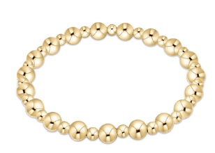 Extends Classic Grateful Pattern 6mm Bead Bracelet- Gold Bracelets enewton