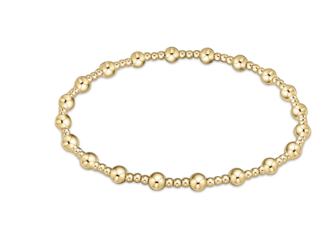 Extends - Classic Sincerity Pattern 4mm Bead Bracelet - Gold Bracelets enewton