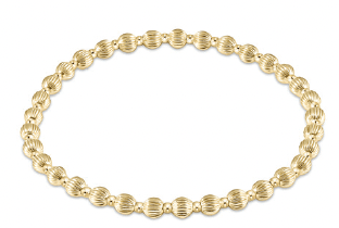 Extends Dignity Grateful Pattern 4mm Bead Bracelet - Gold Bracelets enewton