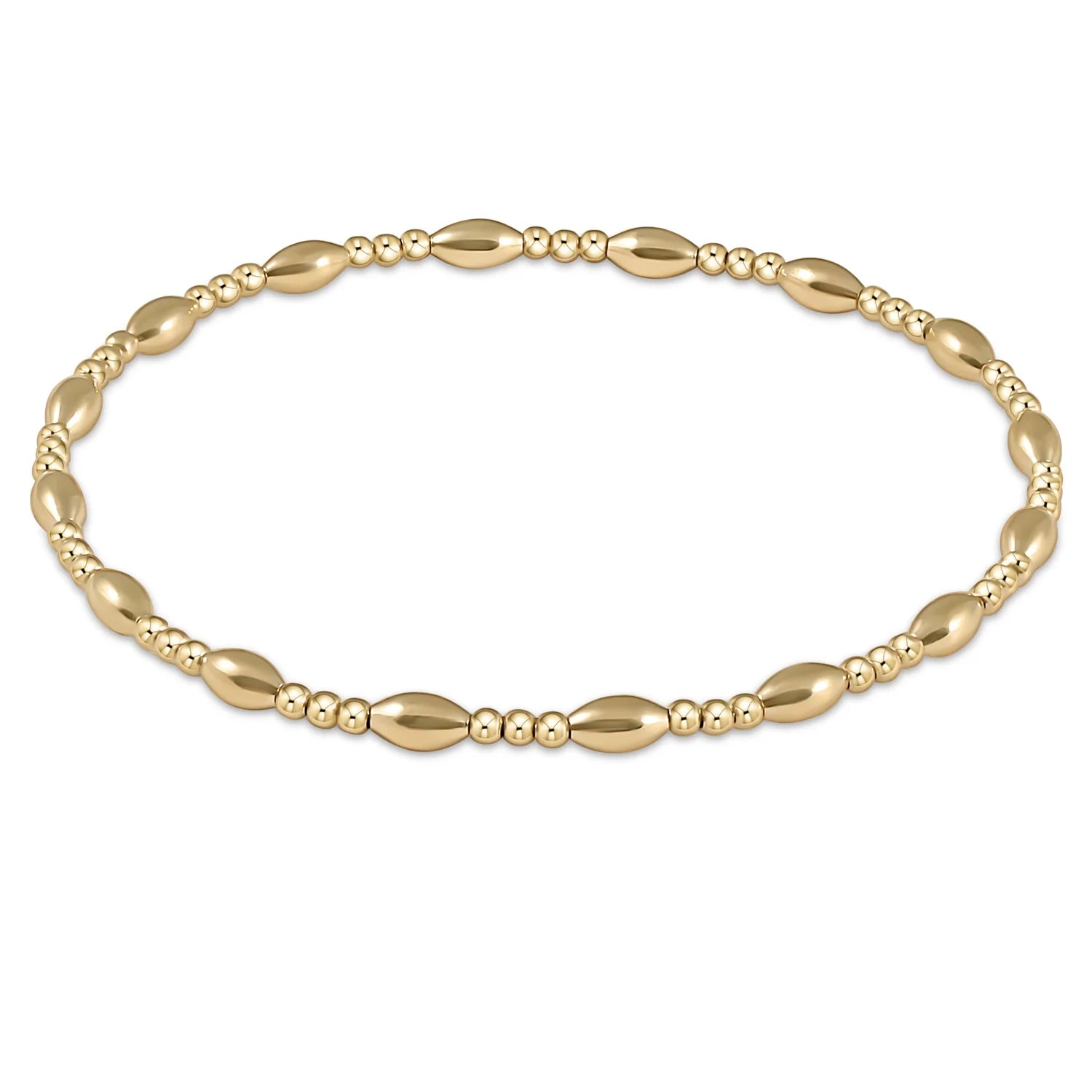 Extends Harmony Sincerity Pattern 2mm Bead Bracelet - Gold Bracelets enewton