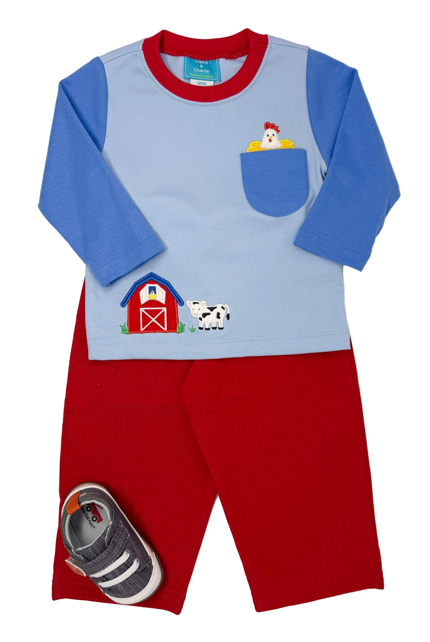 Farm Boys Color Block Knit T-Shirt Boys Shirts + Polos Claire & Charlie