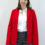Faux Double Breasted Blazer - Tango Red - Sugar Babies Children's Boutique/Meg's Shoppe