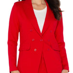 Faux Double Breasted Blazer - Tango Red - Sugar Babies Children's Boutique/Meg's Shoppe