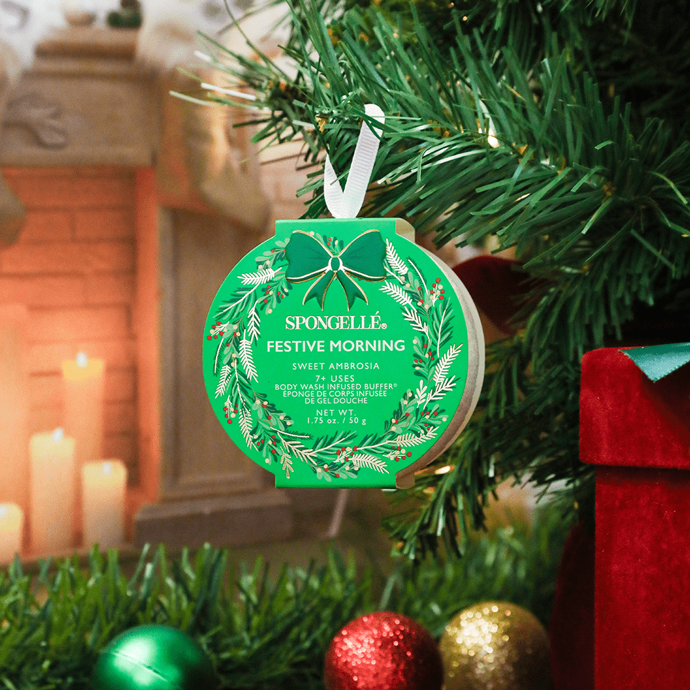 Festive Morning - Sweet Ambrosia Holiday Wreath Body Buffer Self-Care Spongellé