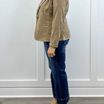 Fitted Blazer - Khaki Outerwear Liverpool