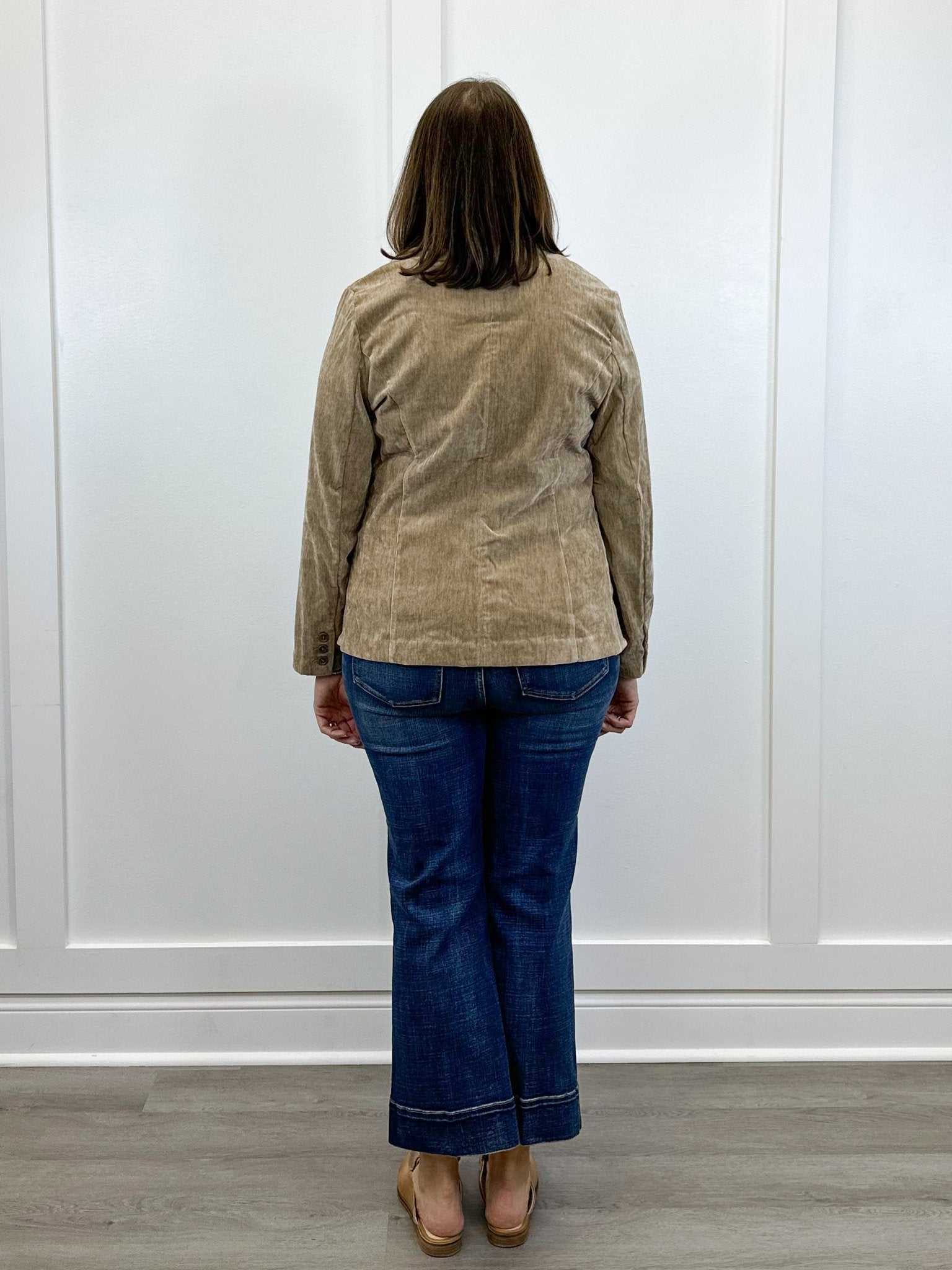 Fitted Blazer - Khaki Outerwear Liverpool