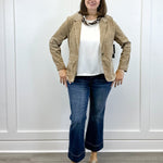 Fitted Blazer - Khaki Outerwear Liverpool