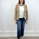 Fitted Blazer - Khaki Outerwear Liverpool