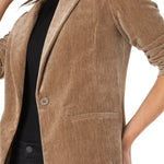 Fitted Blazer - Khaki Outerwear Liverpool