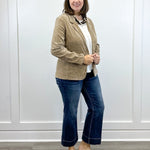 Fitted Blazer - Khaki Outerwear Liverpool