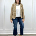 Fitted Blazer - Khaki Outerwear Liverpool