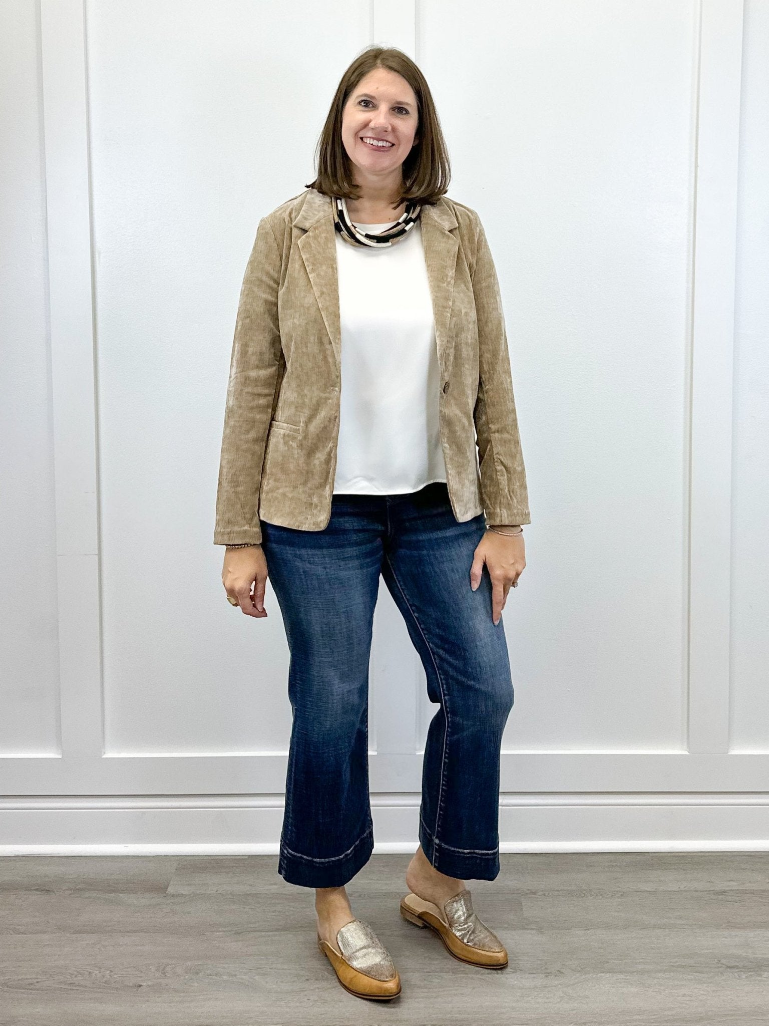 Fitted Blazer - Khaki Outerwear Liverpool
