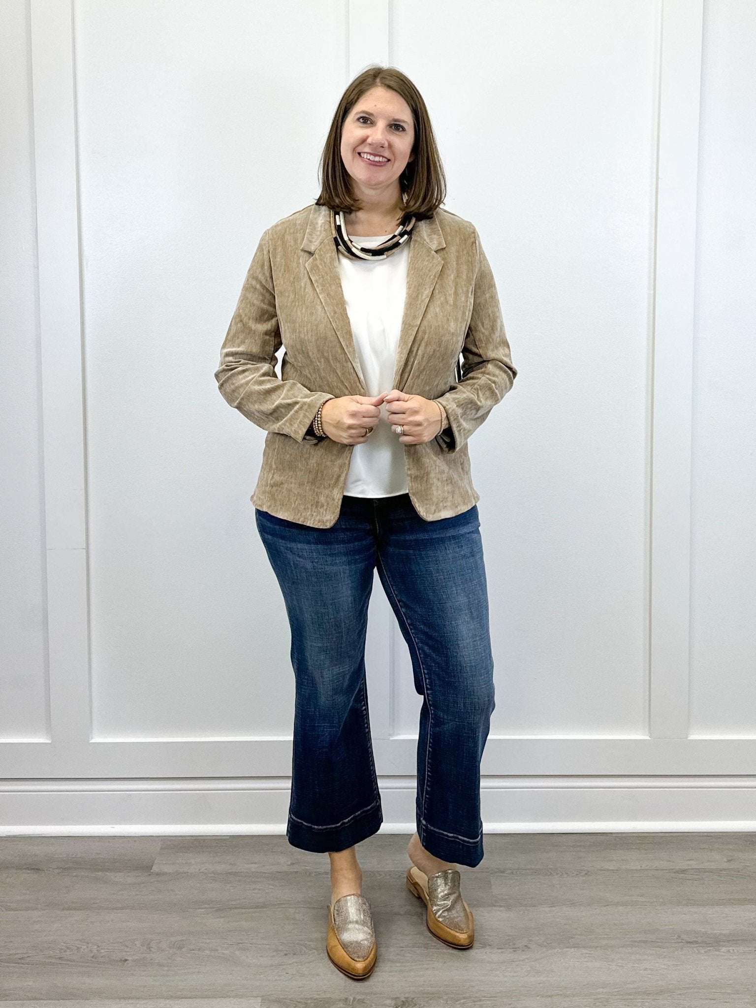 Fitted Blazer - Khaki Outerwear Liverpool