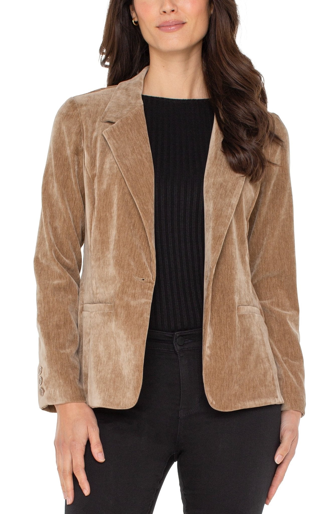 Fitted Blazer - Khaki Outerwear Liverpool