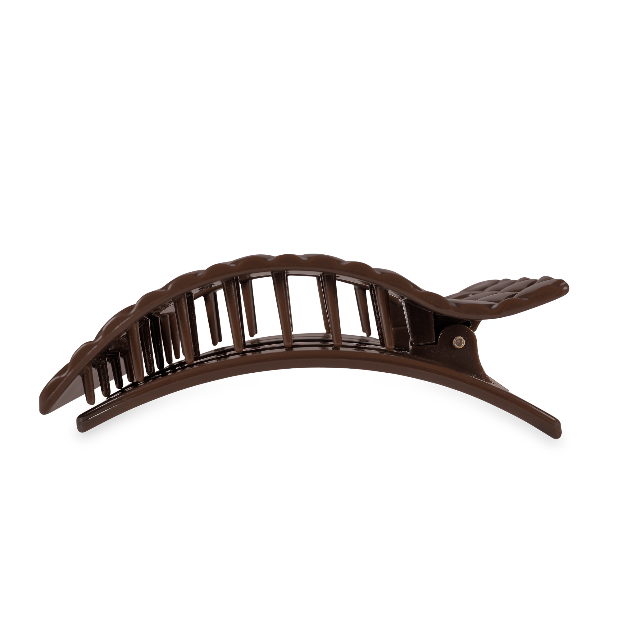 Flat Rectangle Hair Clip - Large - Truly Taupe Quilted Hair Accessories Teleties