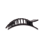 Flat Rectangle Hair Clip - Medium - Jet Black Quilted Hair Accessories Teleties