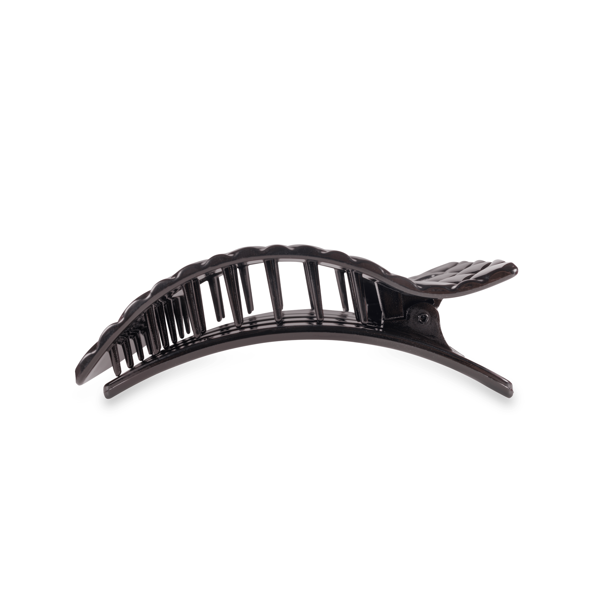 Flat Rectangle Hair Clip - Medium - Jet Black Quilted Hair Accessories Teleties