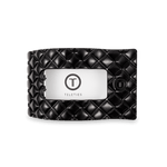 Flat Rectangle Hair Clip - Medium - Jet Black Quilted Hair Accessories Teleties