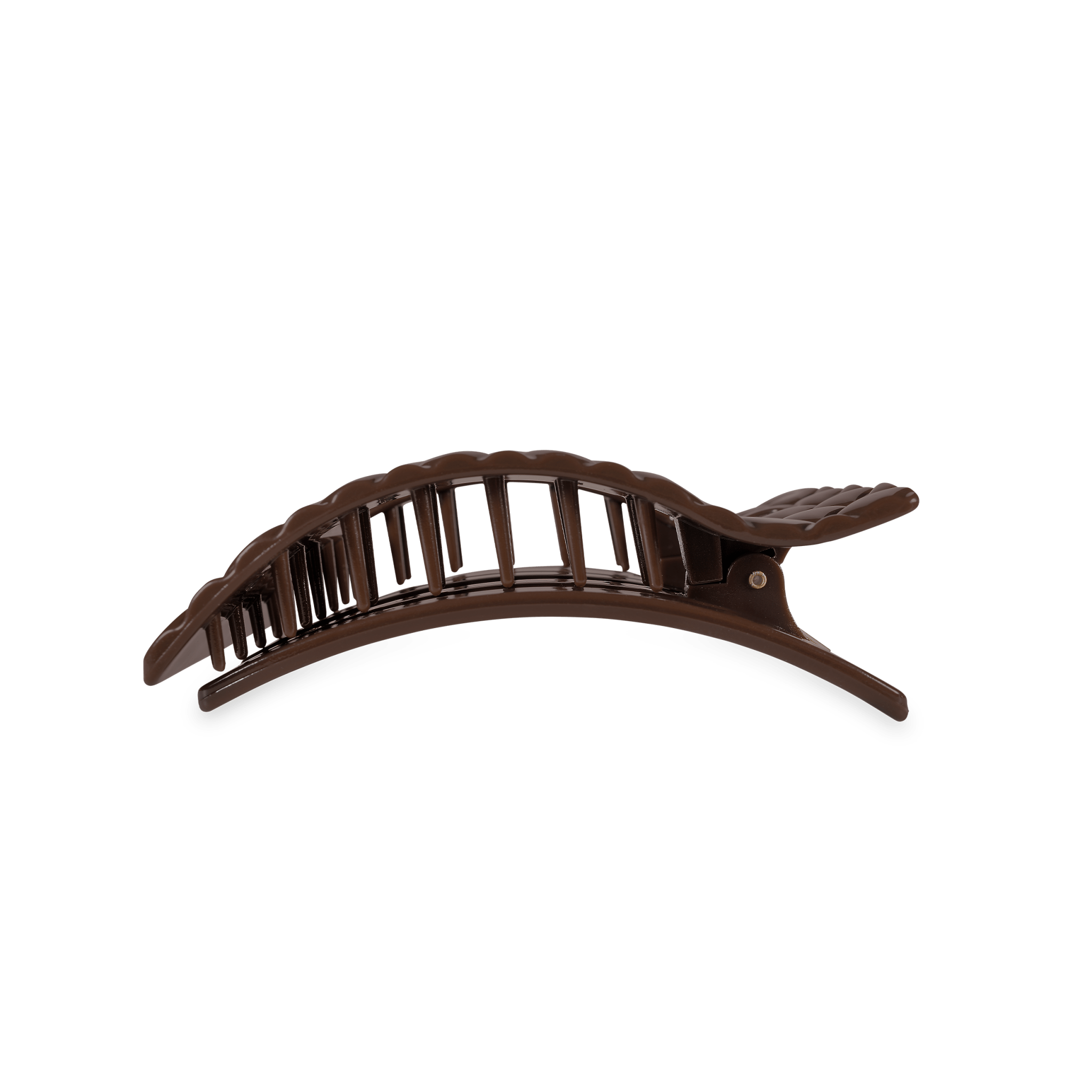 Flat Rectangle Hair Clip - Medium - Truly Taupe Quilted Hair Accessories Teleties