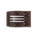 Flat Rectangle Hair Clip - Medium - Truly Taupe Quilted Hair Accessories Teleties