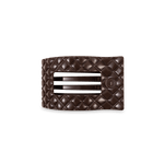 Flat Rectangle Hair Clip - Small - Truly Taupe Quilted Hair Accessories Teleties