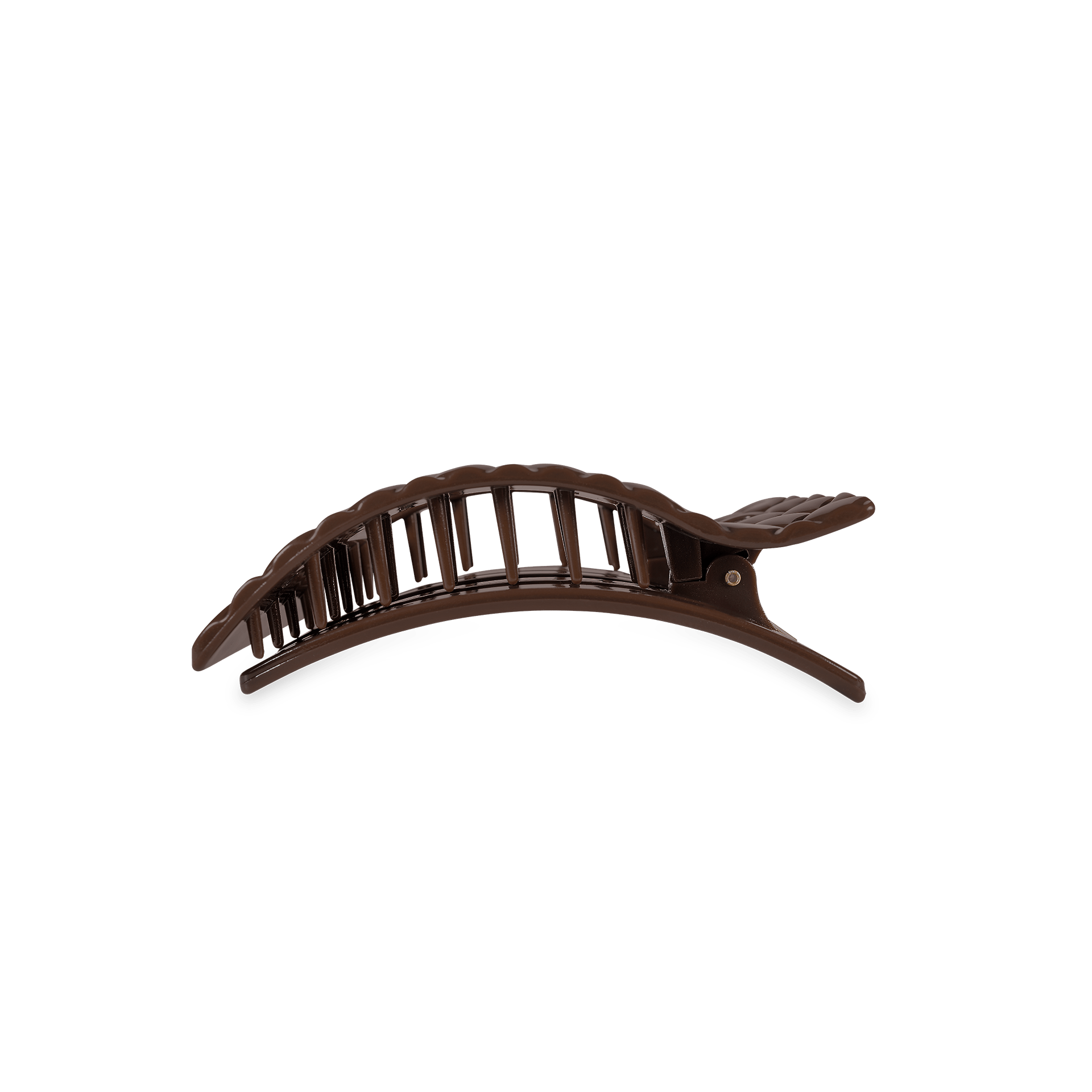 Flat Rectangle Hair Clip - Small - Truly Taupe Quilted Hair Accessories Teleties
