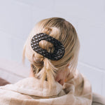 Flat Round Hair Clip - Large - Truly Taupe Quilted Hair Accessories Teleties