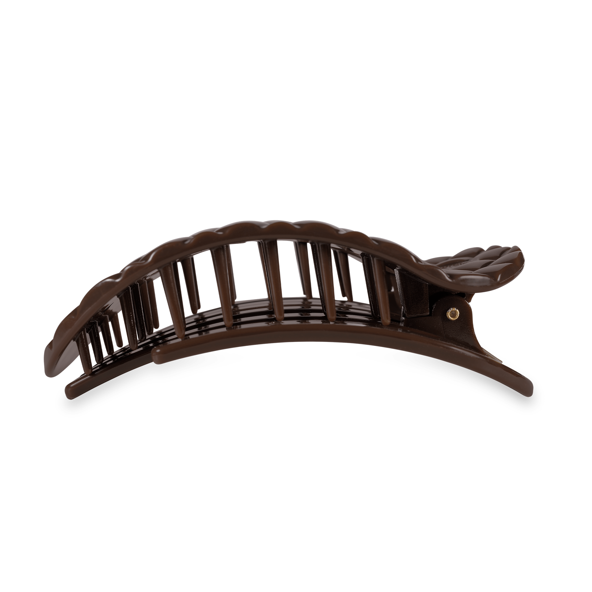 Flat Round Hair Clip - Large - Truly Taupe Quilted Hair Accessories Teleties