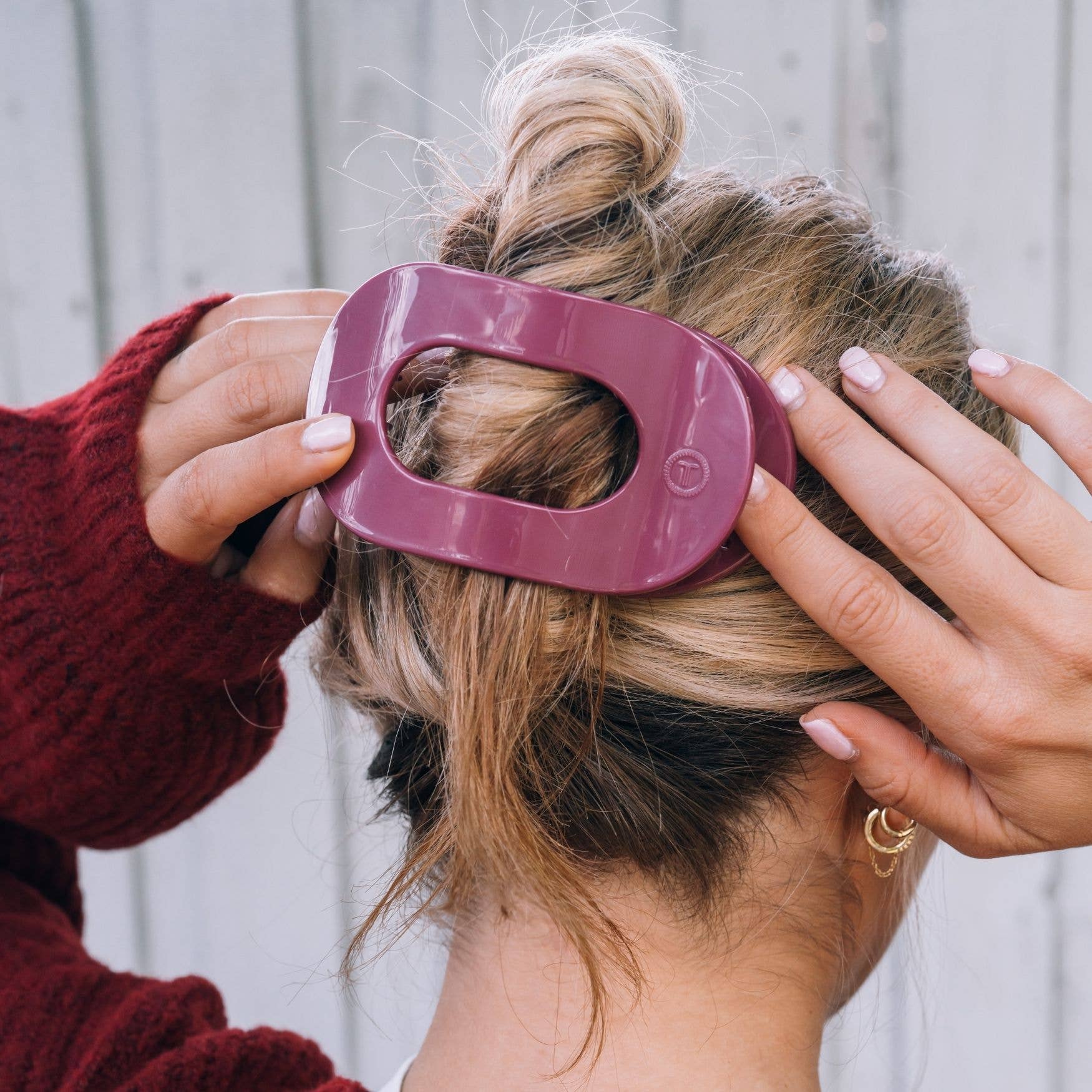 Flat Round Hair Clip - Large - Wild Side Hair Accessories Teleties