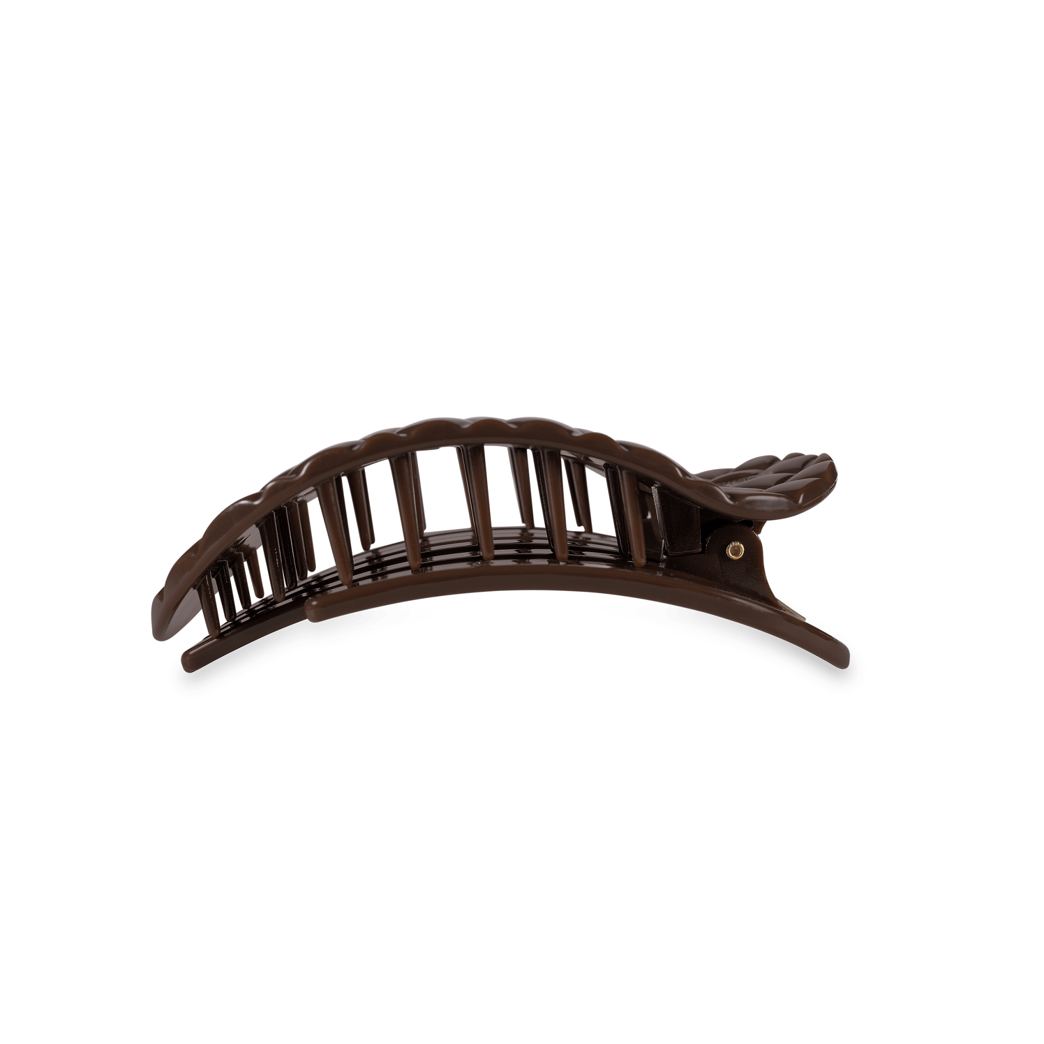 Flat Round Hair Clip - Medium - Truly Taupe Quilted Hair Accessories Teleties