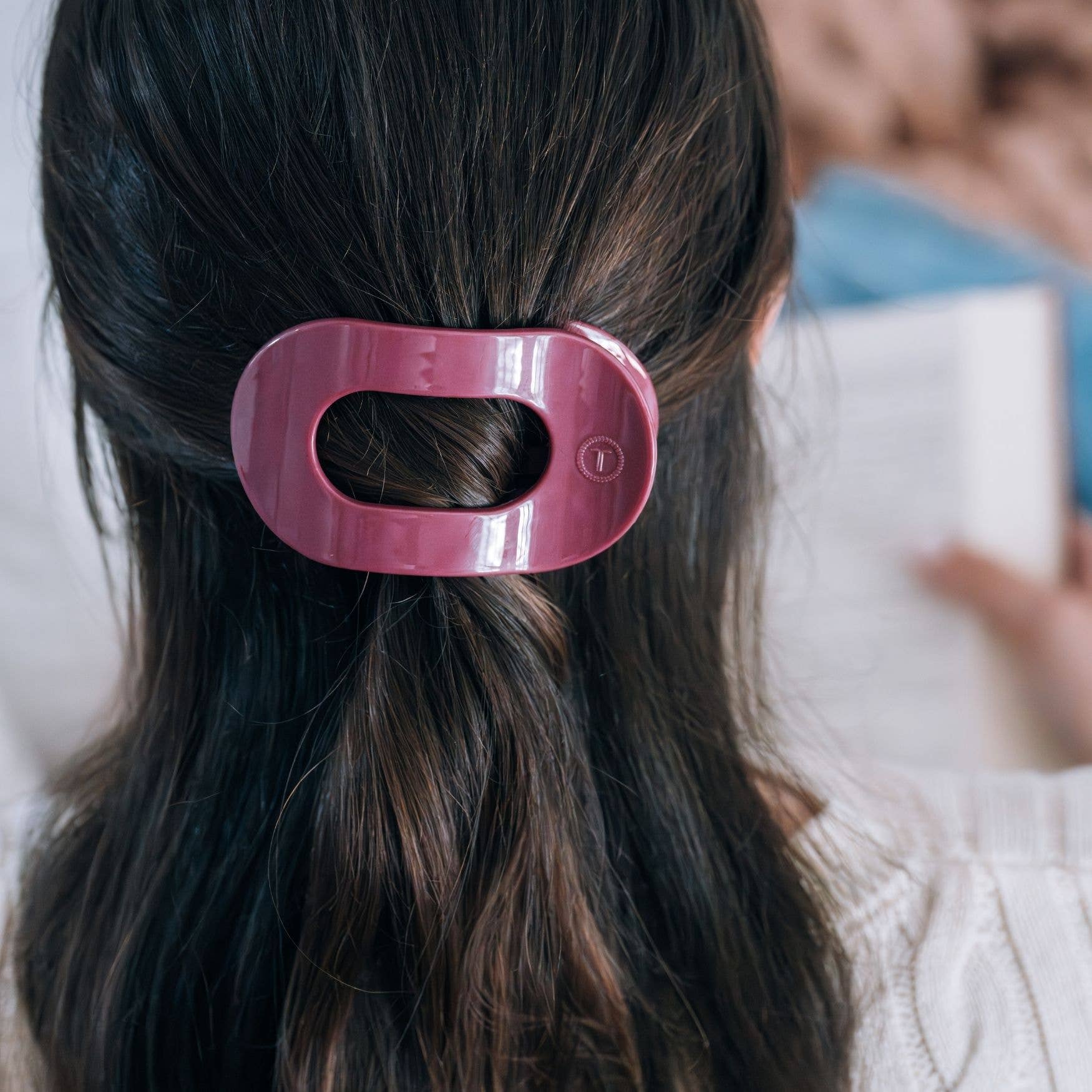 Flat Round Hair Clip - Medium - Wild Side Hair Accessories Teleties
