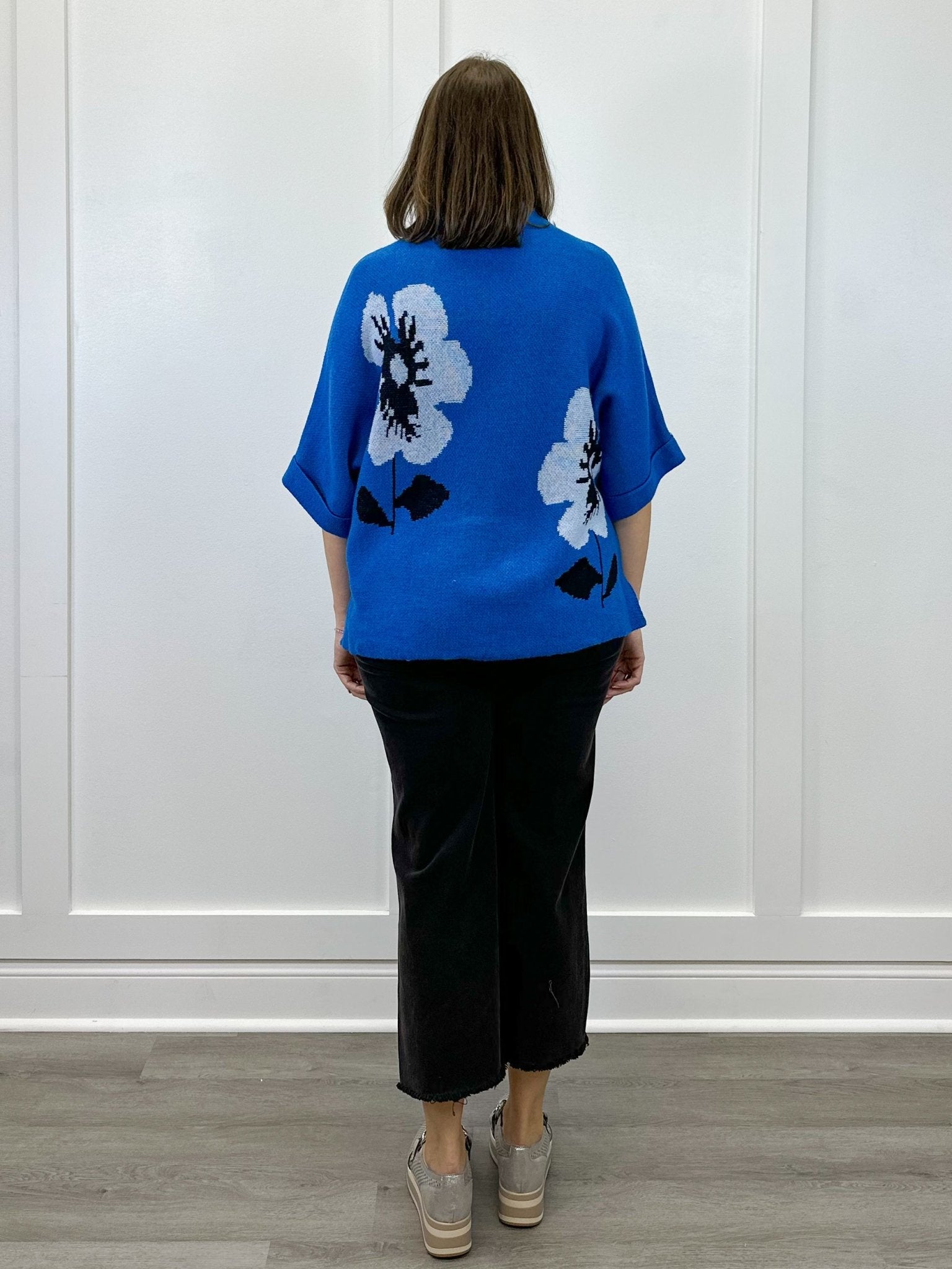 Flora Mock Neck Sweater - Royal Sweaters Jodifl