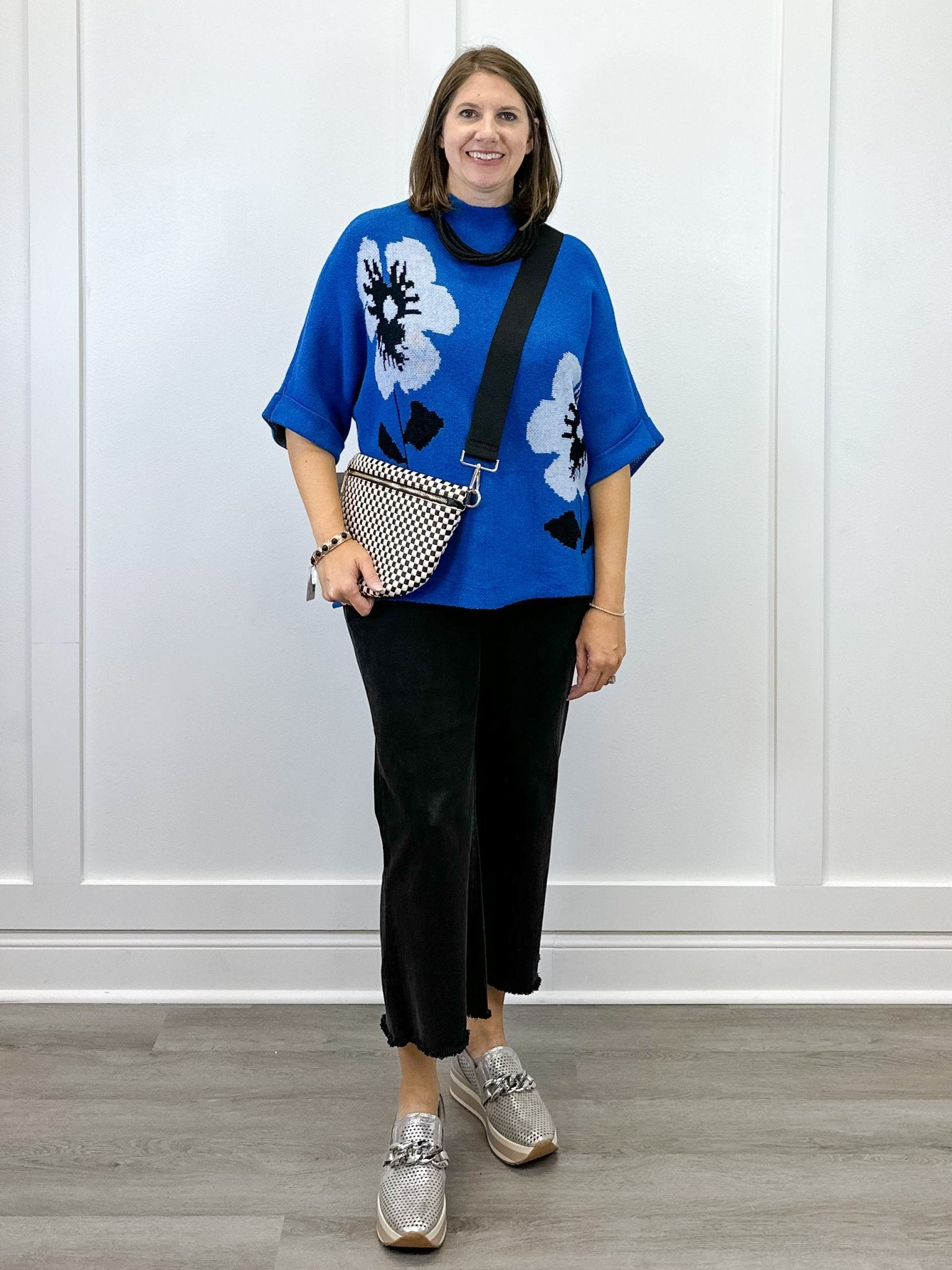 Flora Mock Neck Sweater - Royal Sweaters Jodifl