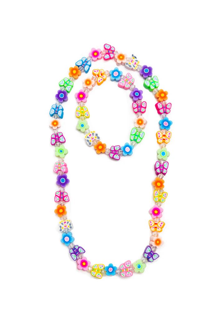 Flutter Flowers Necklace & Bracelet Kids Jewelry Great Pretenders