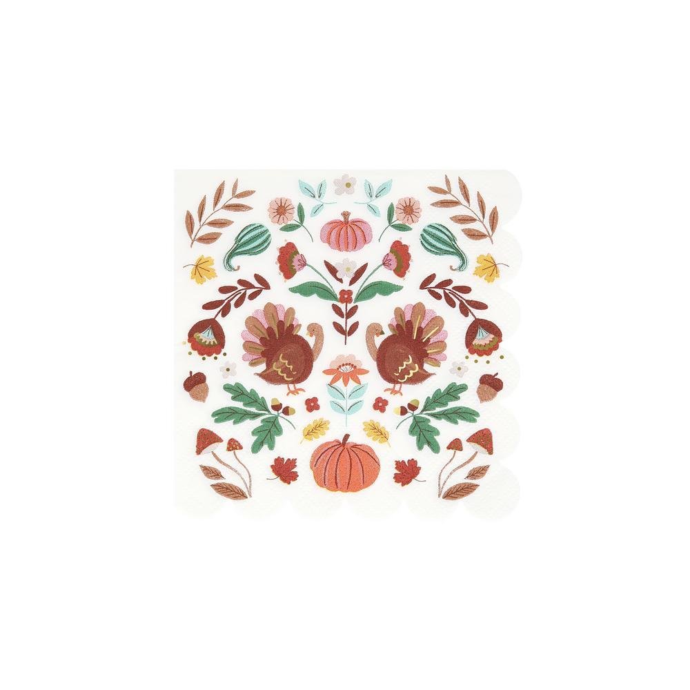 Folk Fall Small Napkins Seasonal Meri Meri