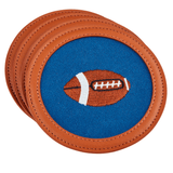 Football Emblem Icon Coaster Home Decor Mudpie