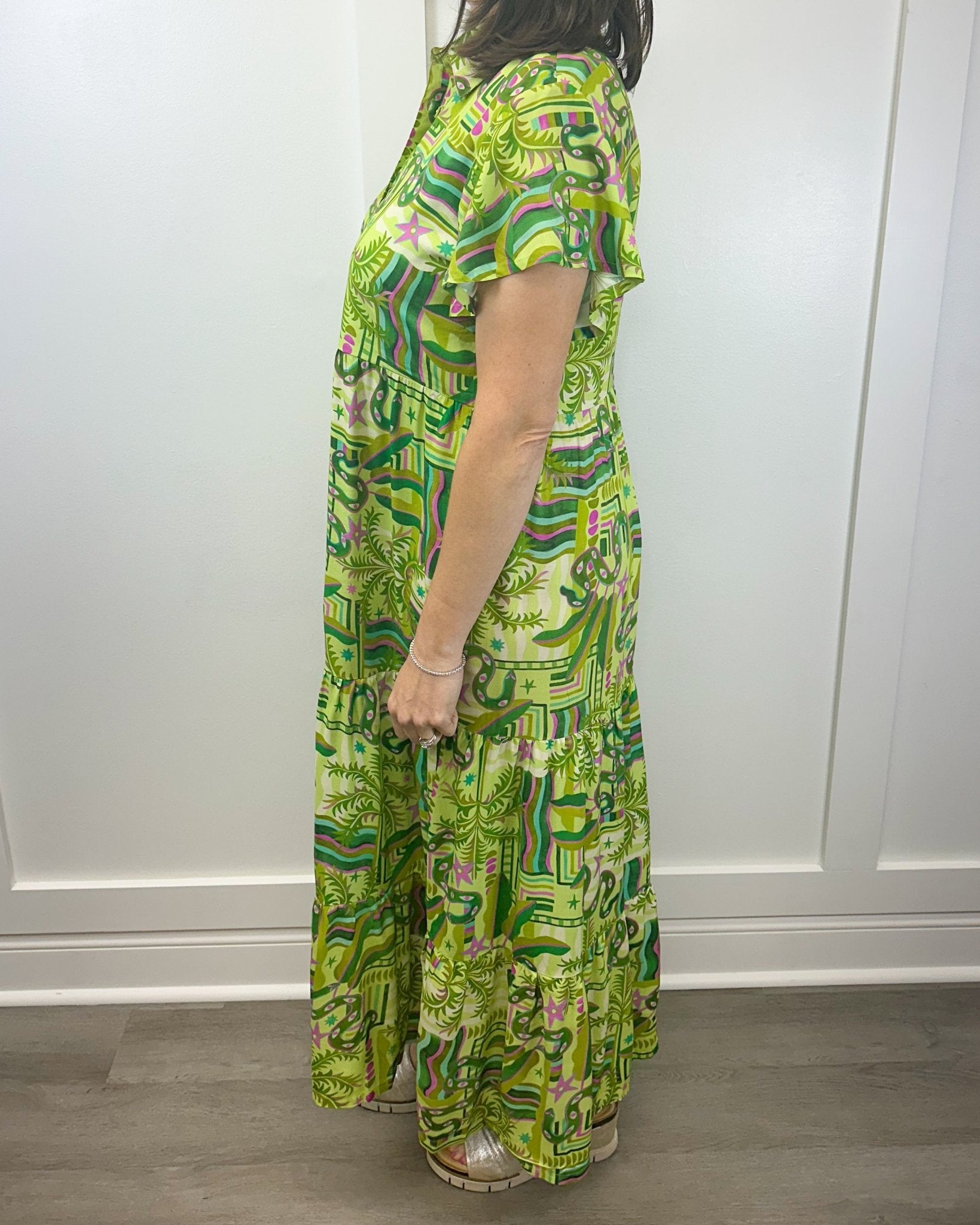 Frenchi Maxi - Summer Green Long Dresses Briton Court