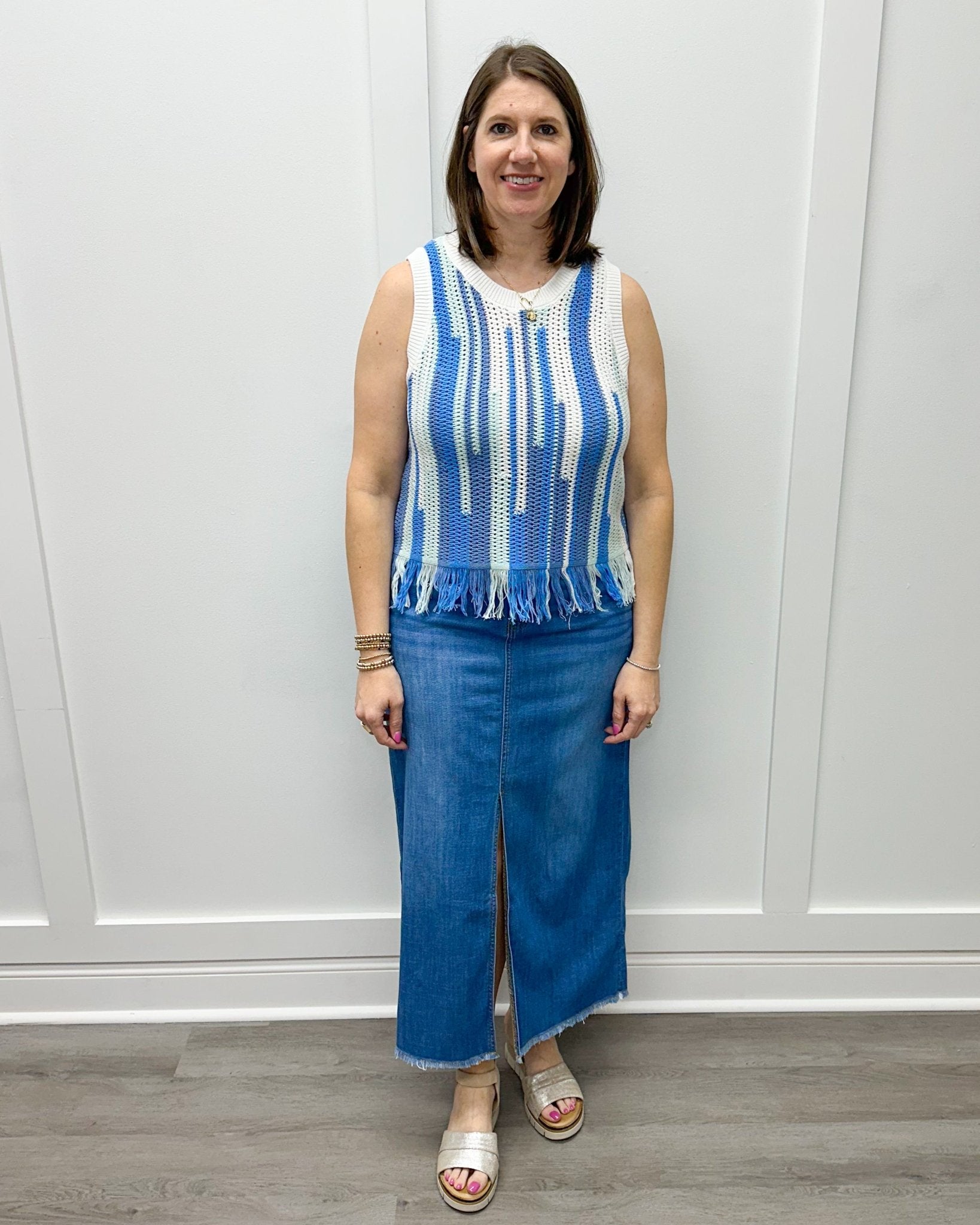 Full Length Denim Skirt - Coastline Skirts Tribal