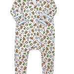 Frosted Wonderland Printed Zipper Footie - Lt. Blue - Sugar Babies Children's Boutique/Meg's Shoppe