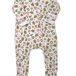 Frosted Wonderland Printed Zipper Footie - Pink - Sugar Babies Children's Boutique/Meg's Shoppe