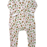 Frosted Wonderland Printed Zipper Footie - Pink - Sugar Babies Children's Boutique/Meg's Shoppe