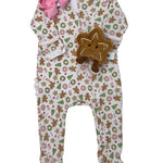 Frosted Wonderland Printed Zipper Footie - Pink - Sugar Babies Children's Boutique/Meg's Shoppe