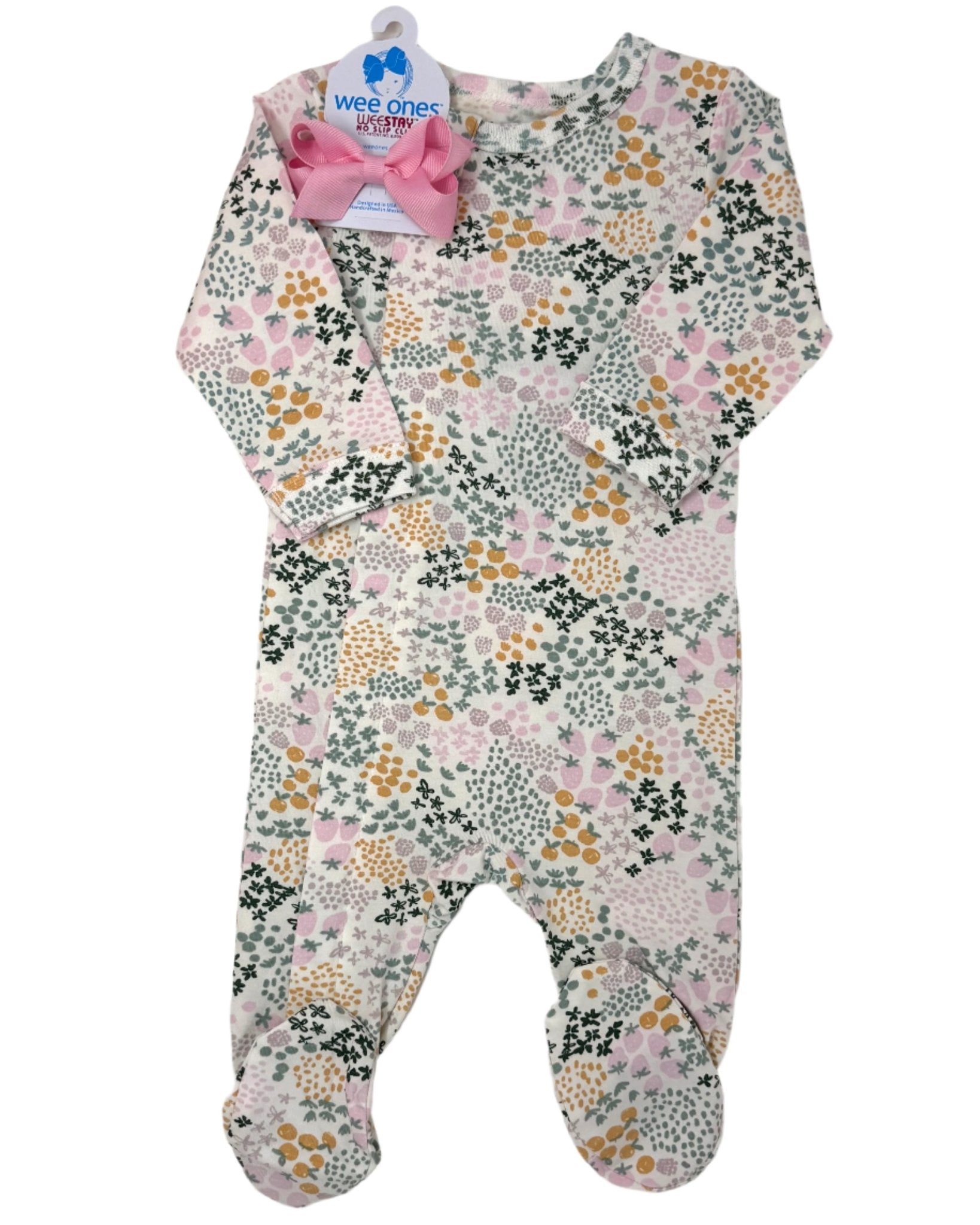 Fruit Patch Cotton-Modal Zipper Footie Baby Sleepwear Coccoli