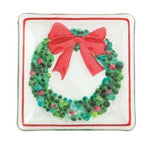 Fused Glass Wreath Plate Seasonal Mudpie