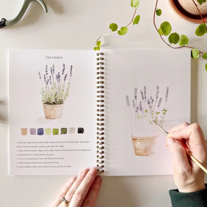 Garden Watercolor Workbook Books Emily Lex Studio