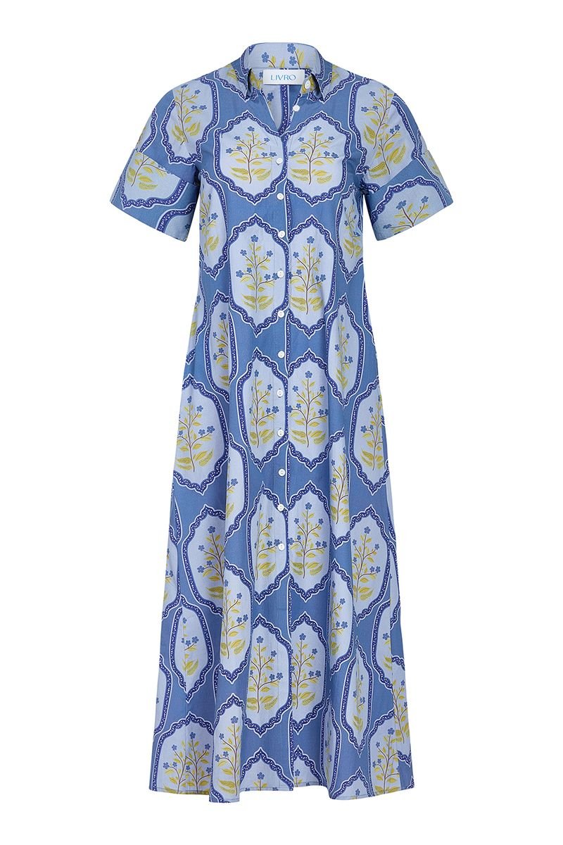 Gibbons Dress - Dusty Trellis Long Dresses Livro