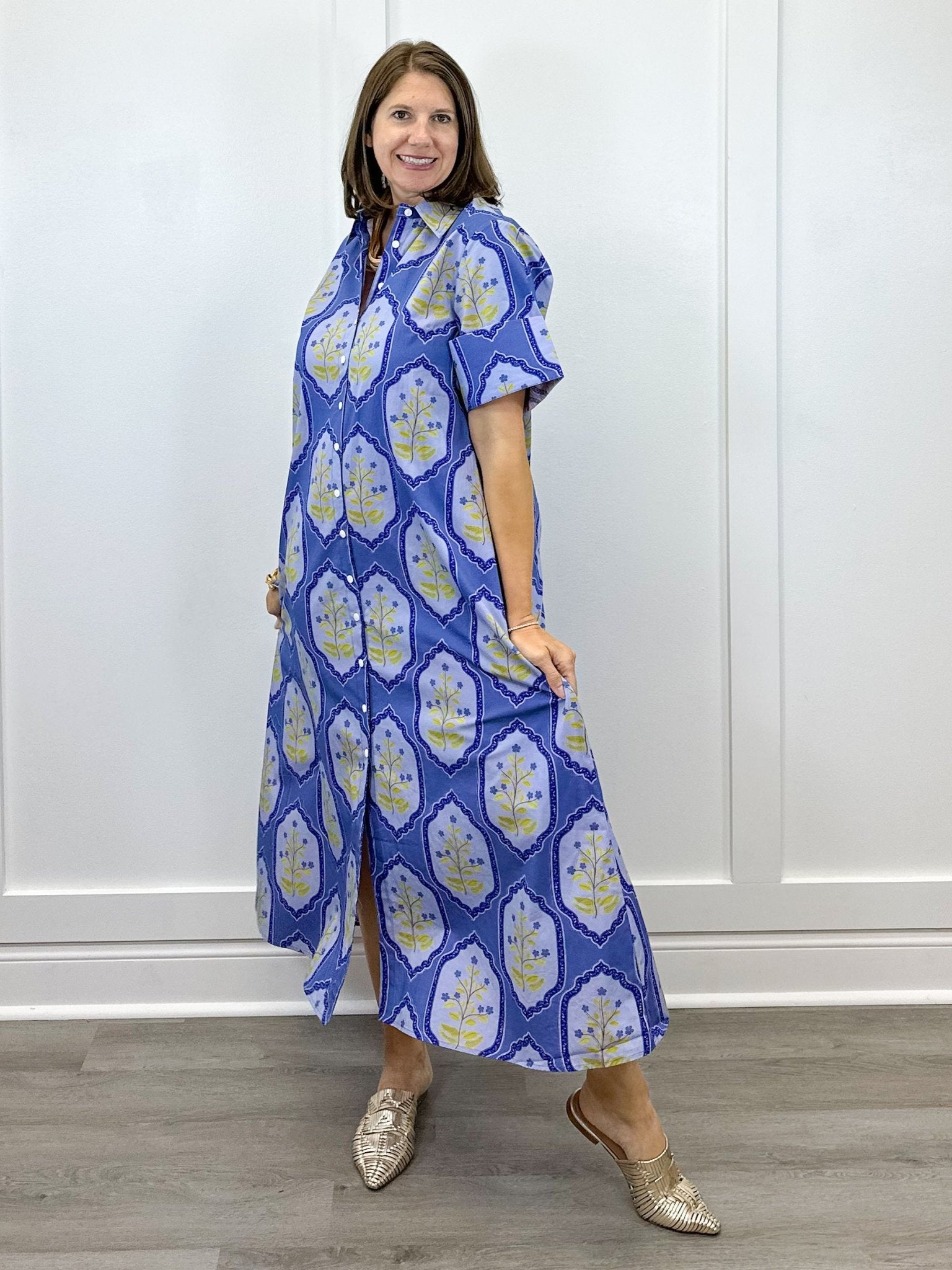 Gibbons Dress - Dusty Trellis Long Dresses Livro