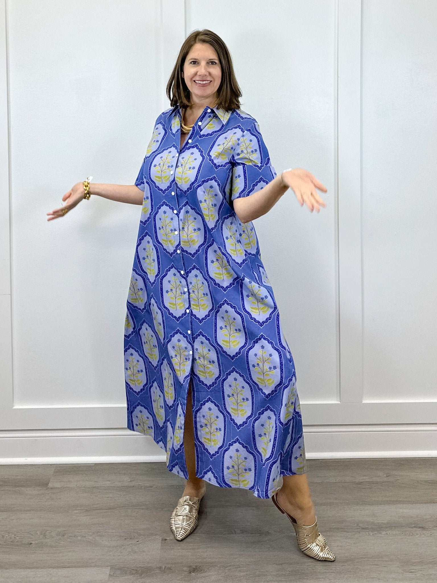 Gibbons Dress - Dusty Trellis Long Dresses Livro